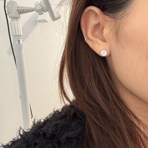 diamond Silver Earrings